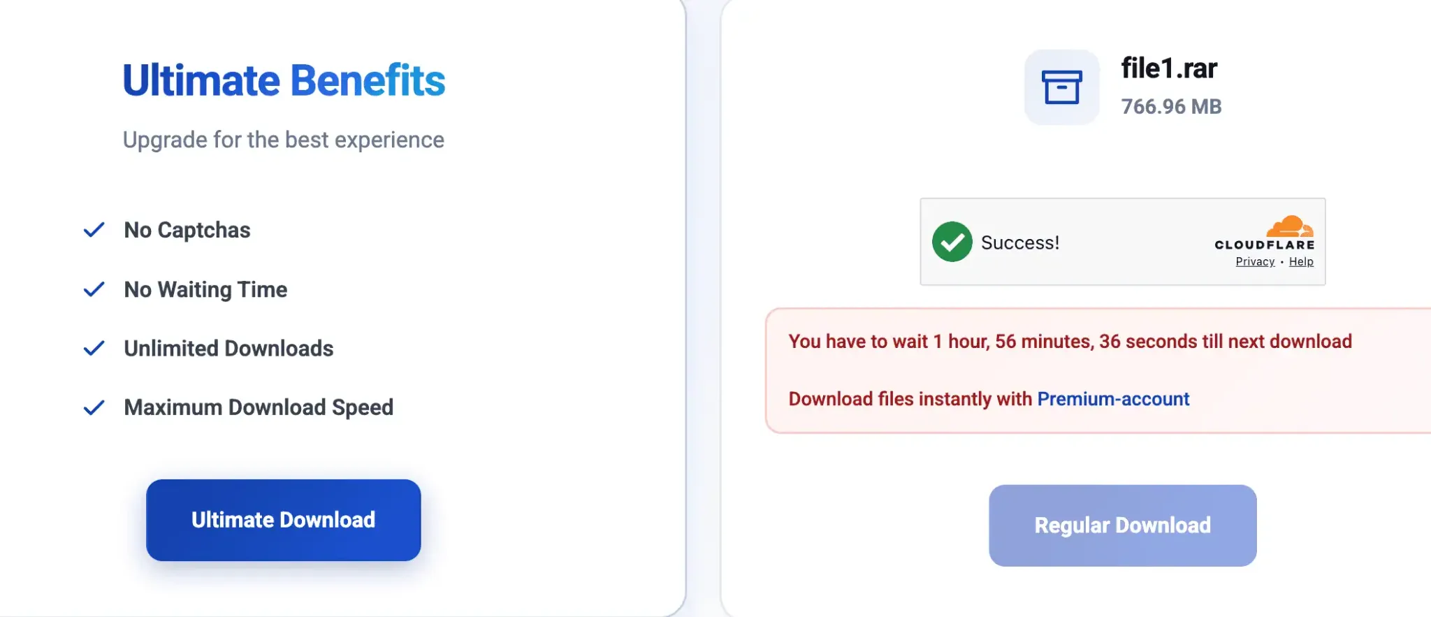 DDownload free download wait time: about 1 hour 56 minutes between files