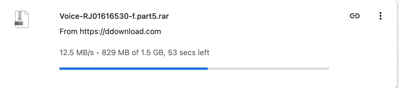 DDownload Premium single file speed test: 12.5 MB/s in Chrome